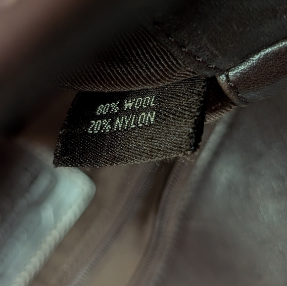 Vintage Coach • Signature Wool & Leather Tote Bag F1J-7723 Burgundy Oxblood Y2K - Picture 10 of 15